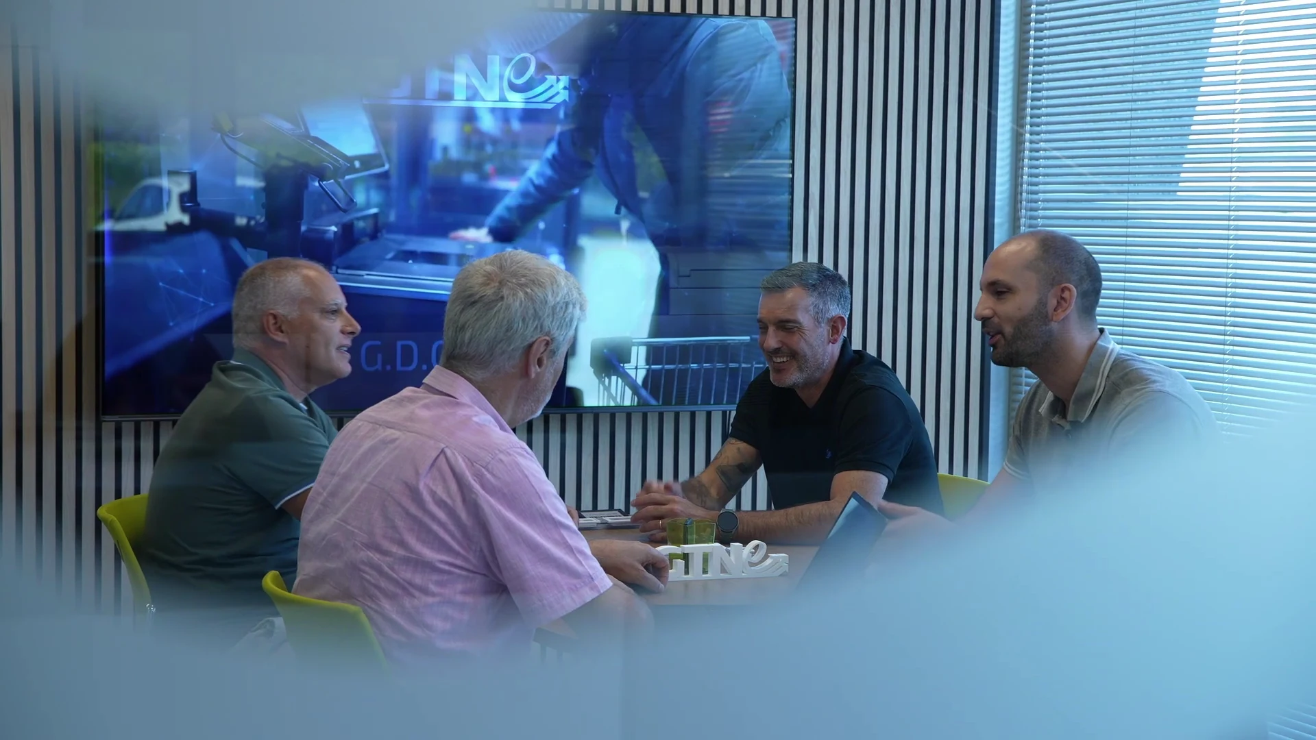The GTN team during a work meeting